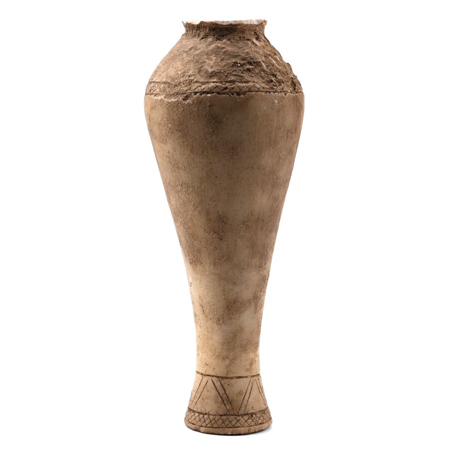 Western Asiatic Stone Vessel with Incised Decorations