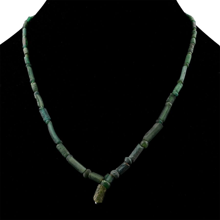 Roman and Other Black Glass Bead Necklace String