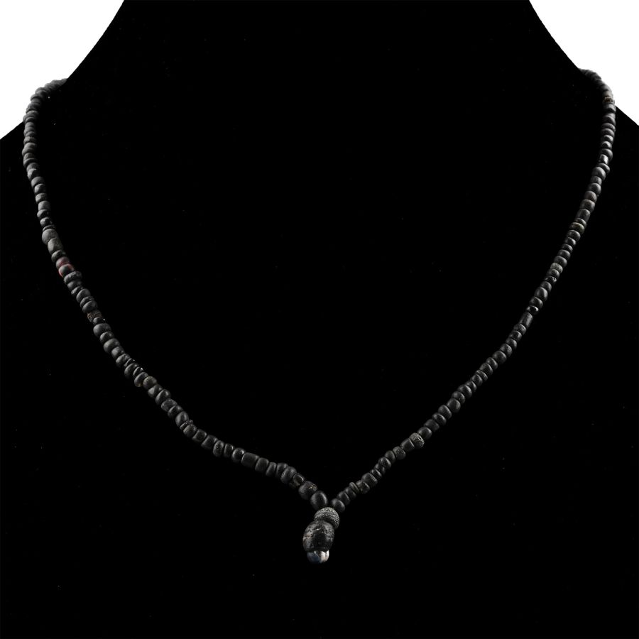Roman and Other Black Glass Bead Necklace String