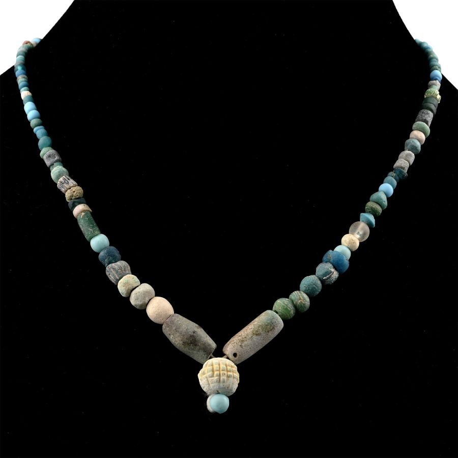 Roman Glass and Other Bead Necklace String