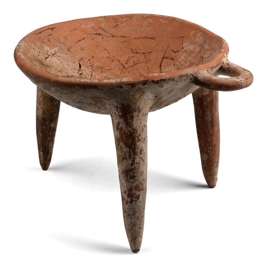 Western Asiatic Pottery Raised Tripod Dish