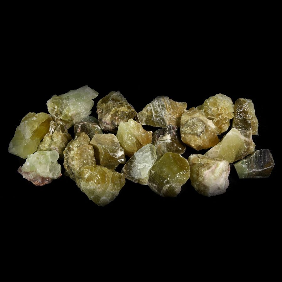 Large Green Calcite Mineral Specimens