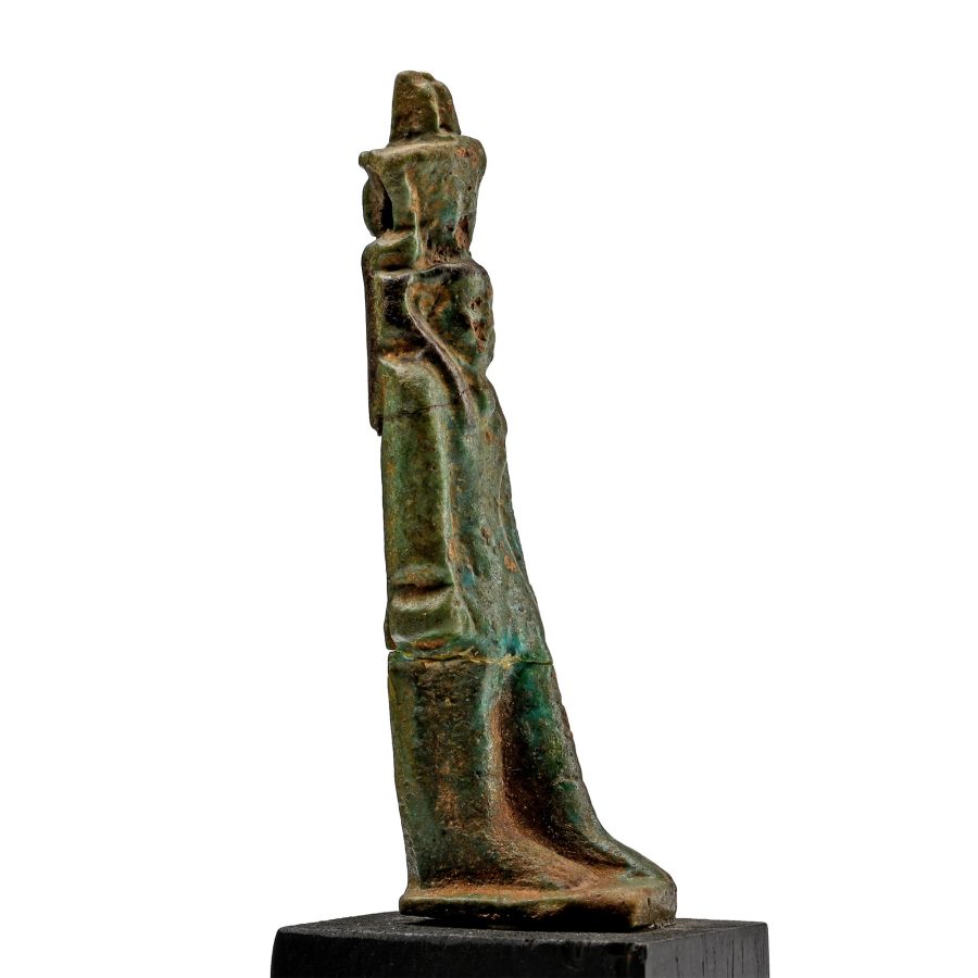 Egyptian Faience Figure of Nefertum