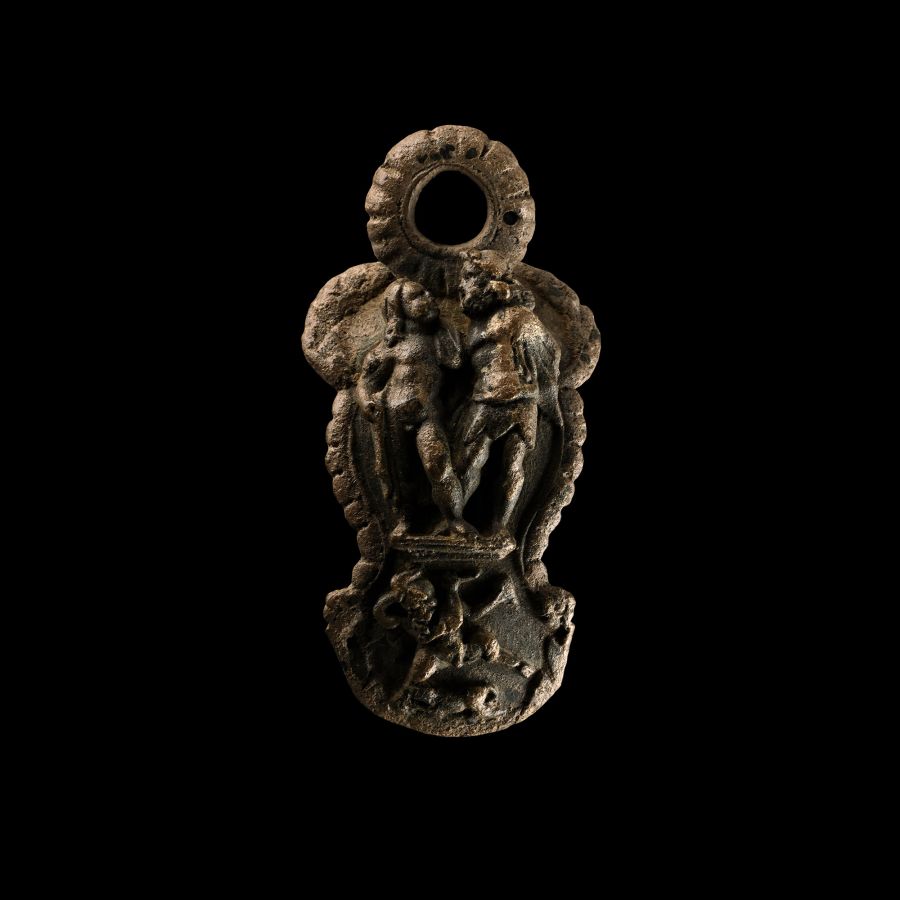 Roman Bronze Three-Dimensional Vessel Mount