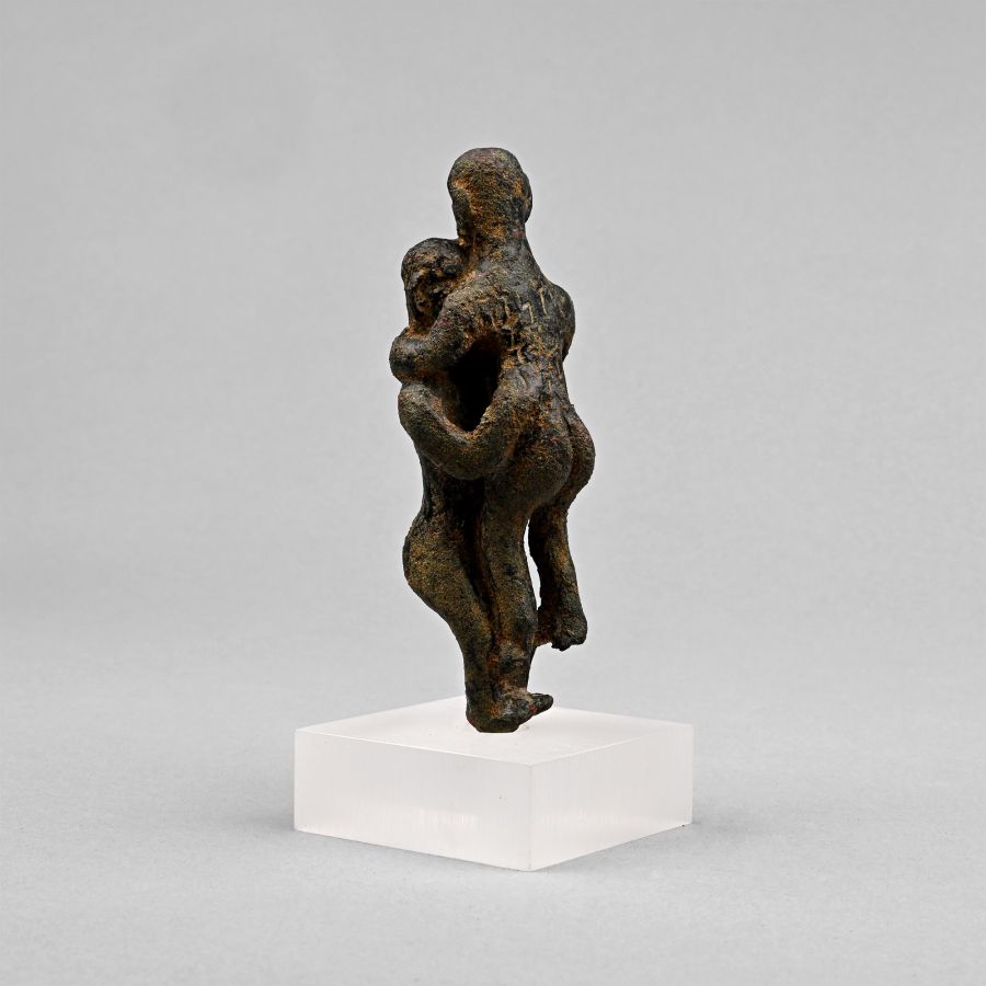 South Arabian Naked Couple in Erotic Embrace