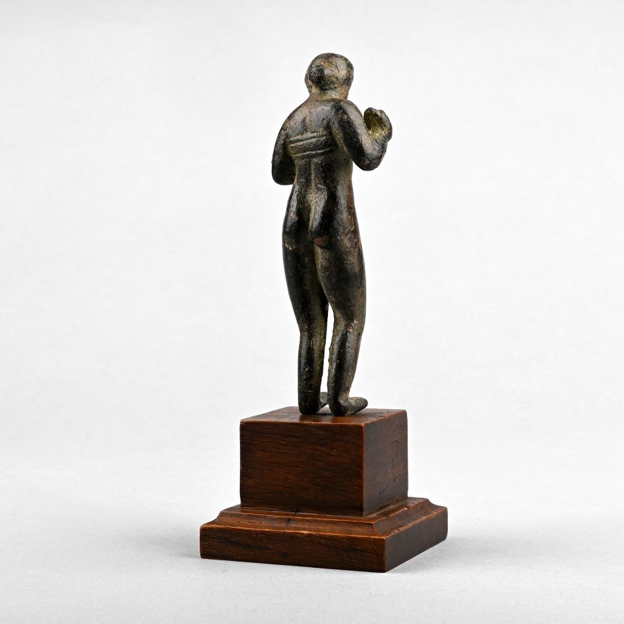 Roman Bronze Figure of a Bathing Young Girl