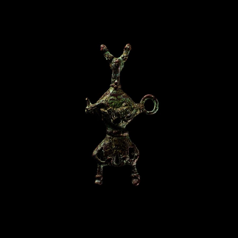 Amlash Bronze Figure with Child