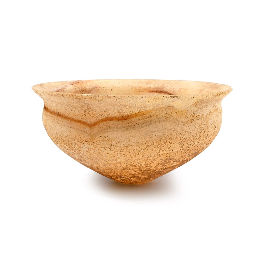 Western Asiatic Banded Alabaster Bowl