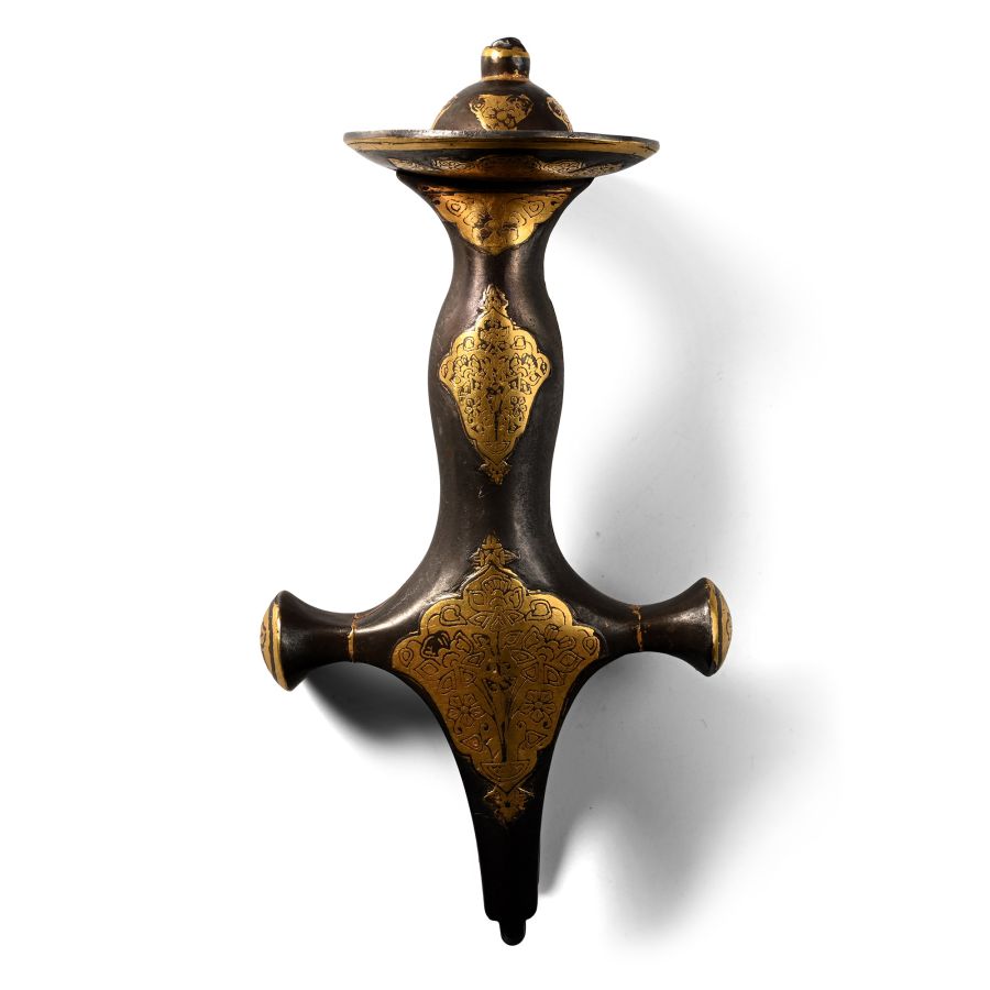 Indian Gilt Bronze Talwar Sword Hilt
