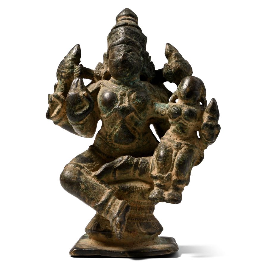 Indian Bronze Seated Deity