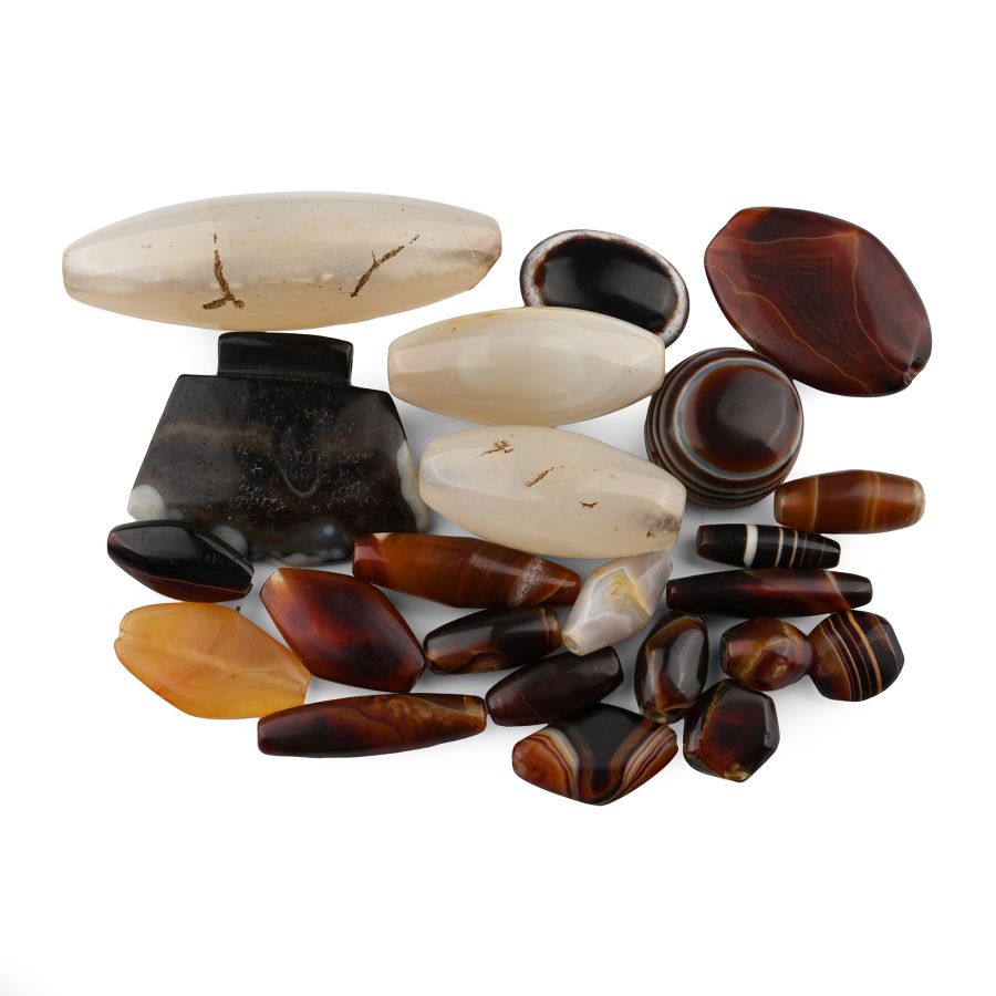 Agate Bead and Pendant Group