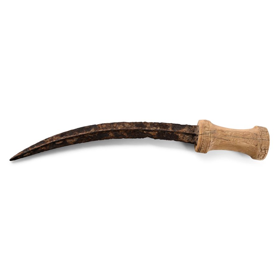 Western Asiatic Iron Dagger with Bone Hilt