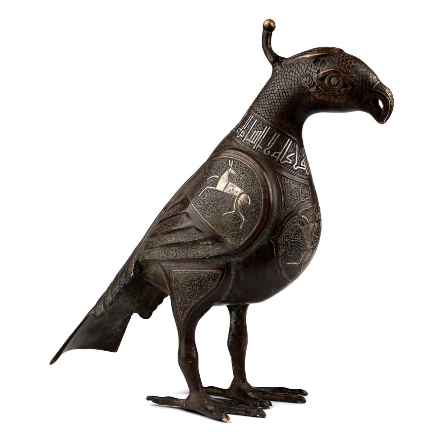 Western Asiatic Style Bronze Calligraphic Mythical Bird of Prey
