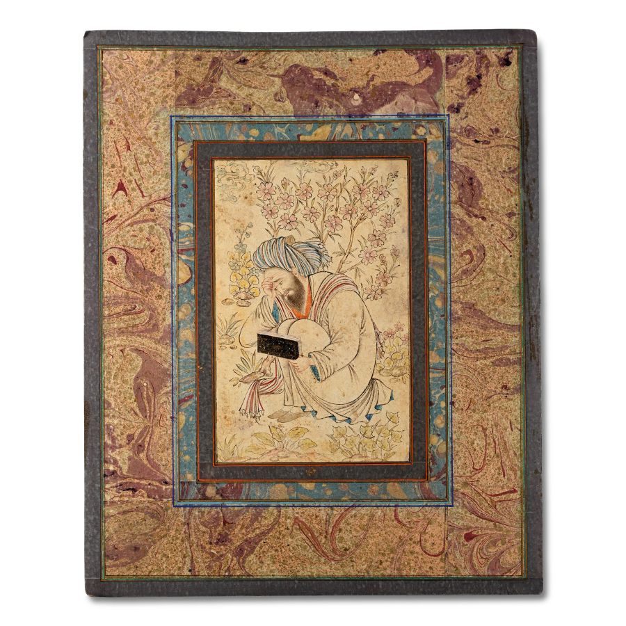 Persian Painted Miniature Leaf