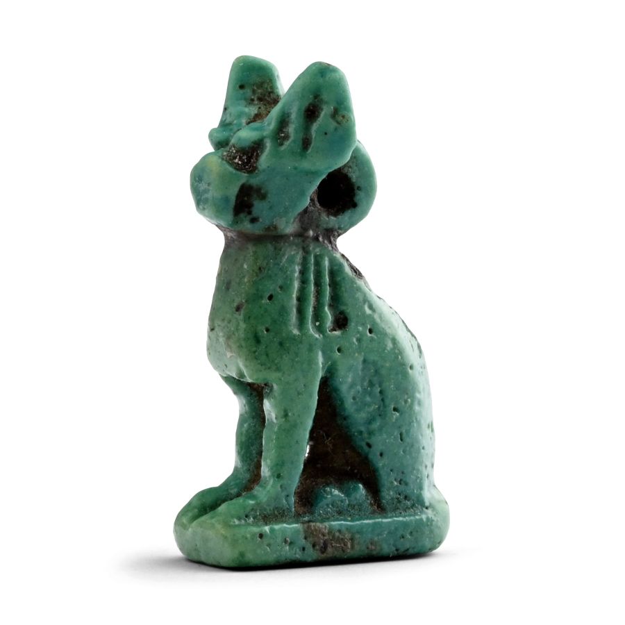 Egyptian Faience Sekhmet Cat Amulet