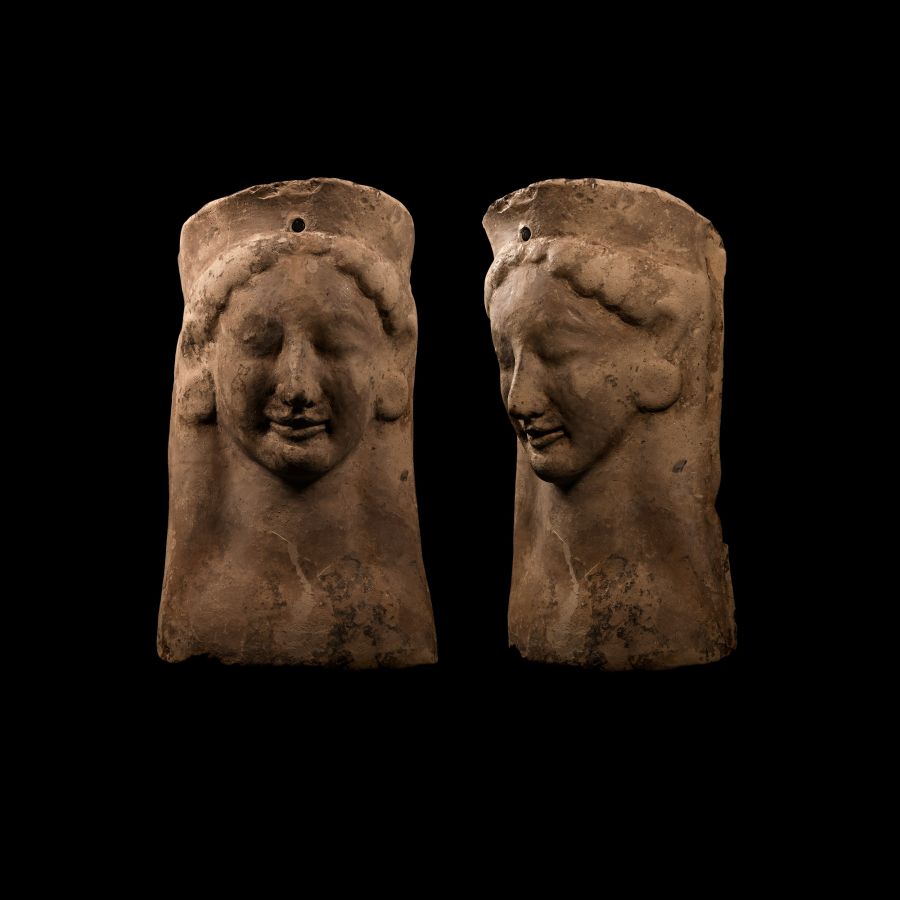 Greek Terracotta Female Protome