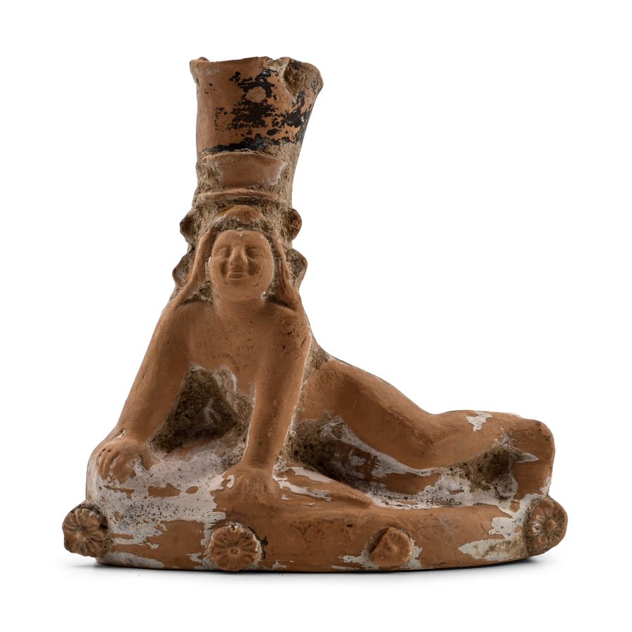 Greek Terracotta Kohl Vessel