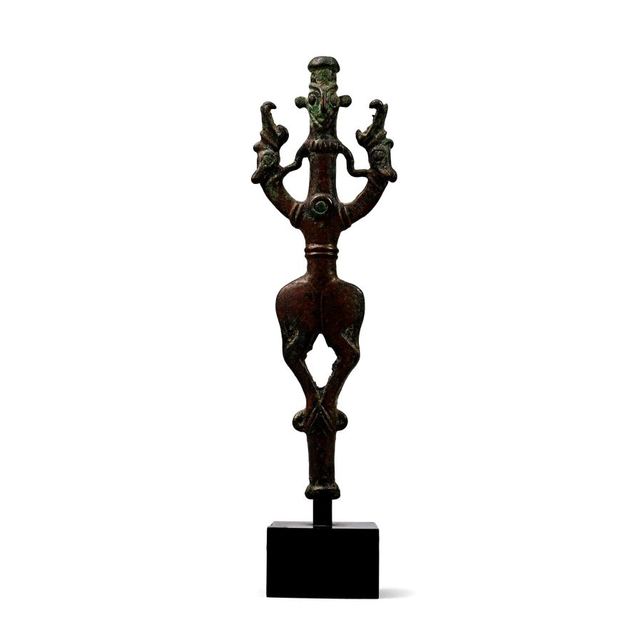 Luristan Bronze Finial with Master of Animals