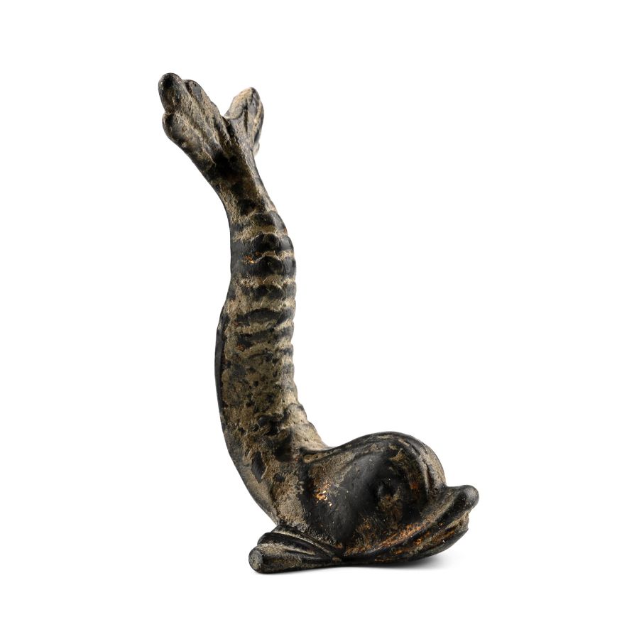 Large Roman Bronze Dolphin Mount