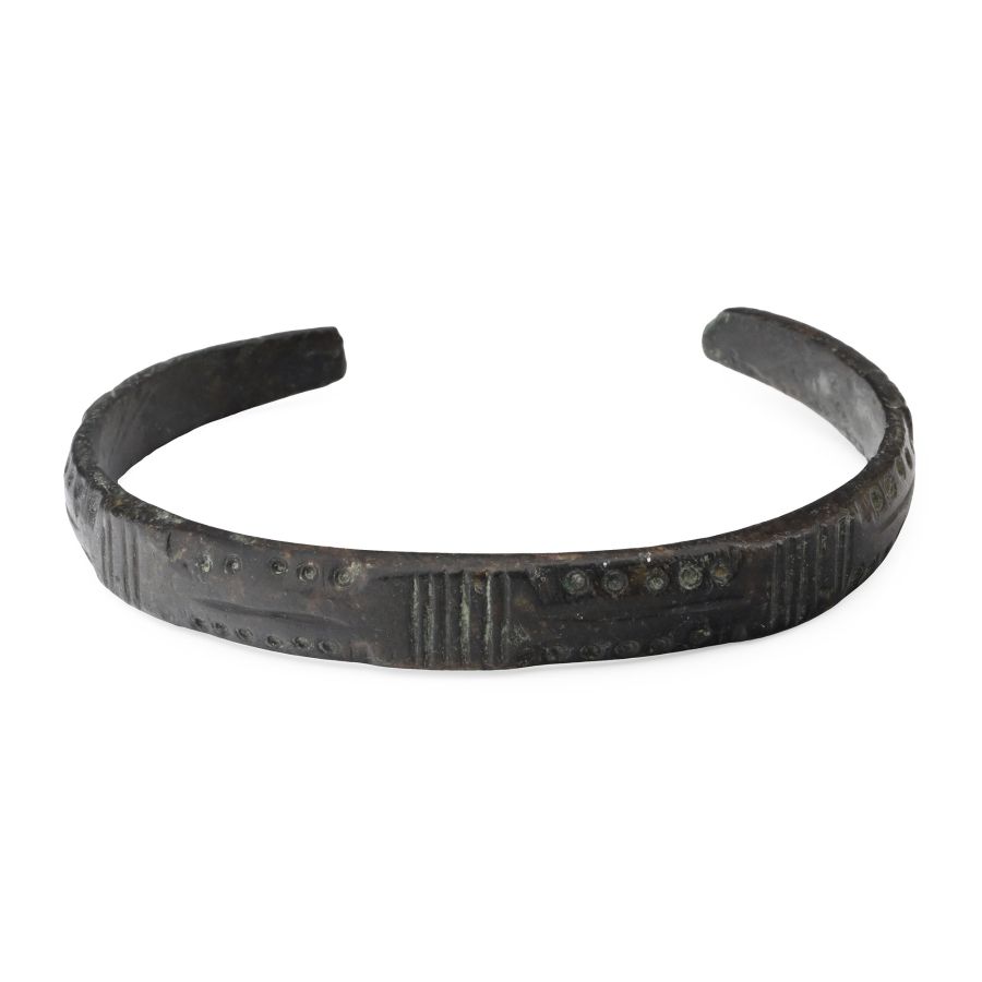 Roman Bronze Decorated Military Bracelet