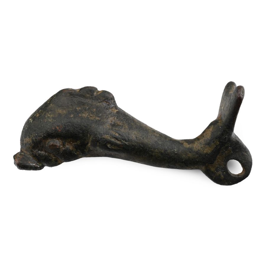 Roman Bronze Dolphin Mount