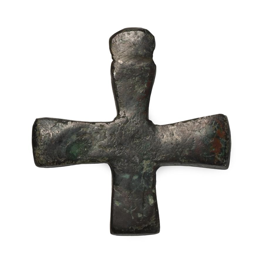 Byzantine Bronze Cross Pendant