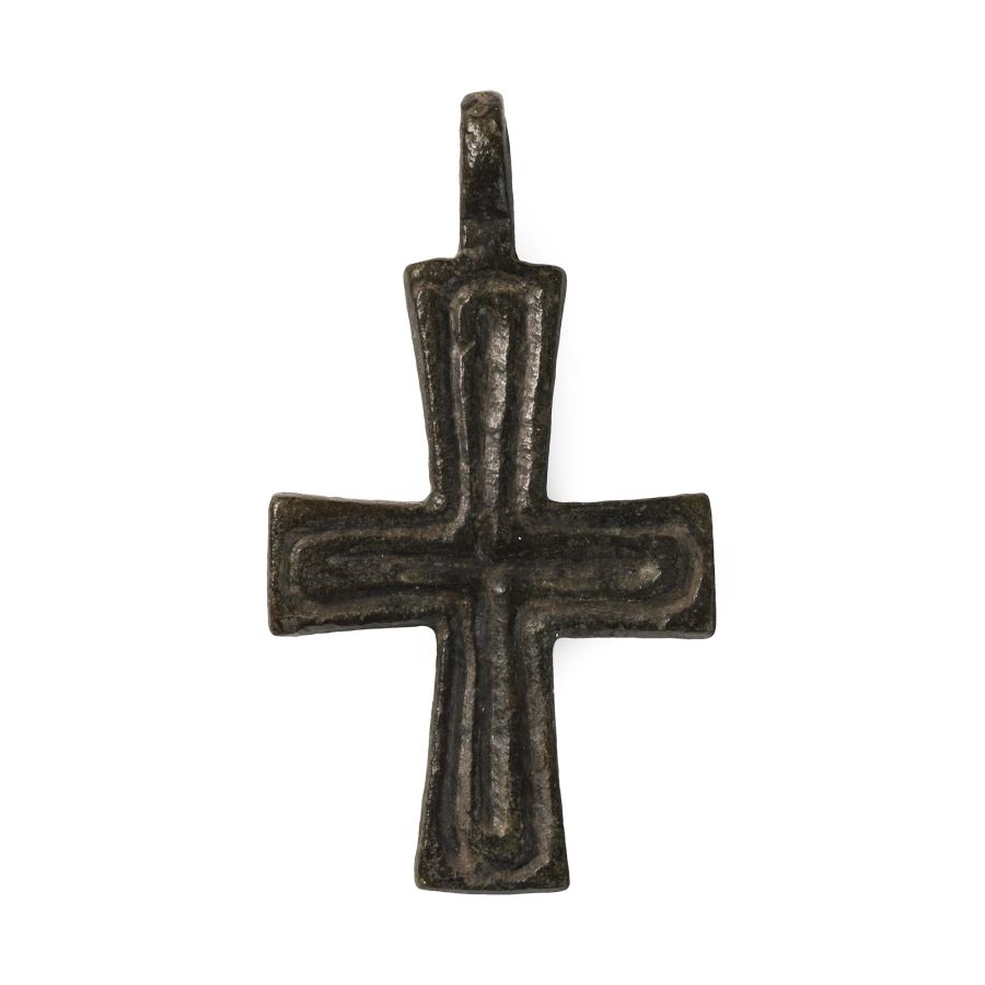 Byzantine Bronze Pendant Cross