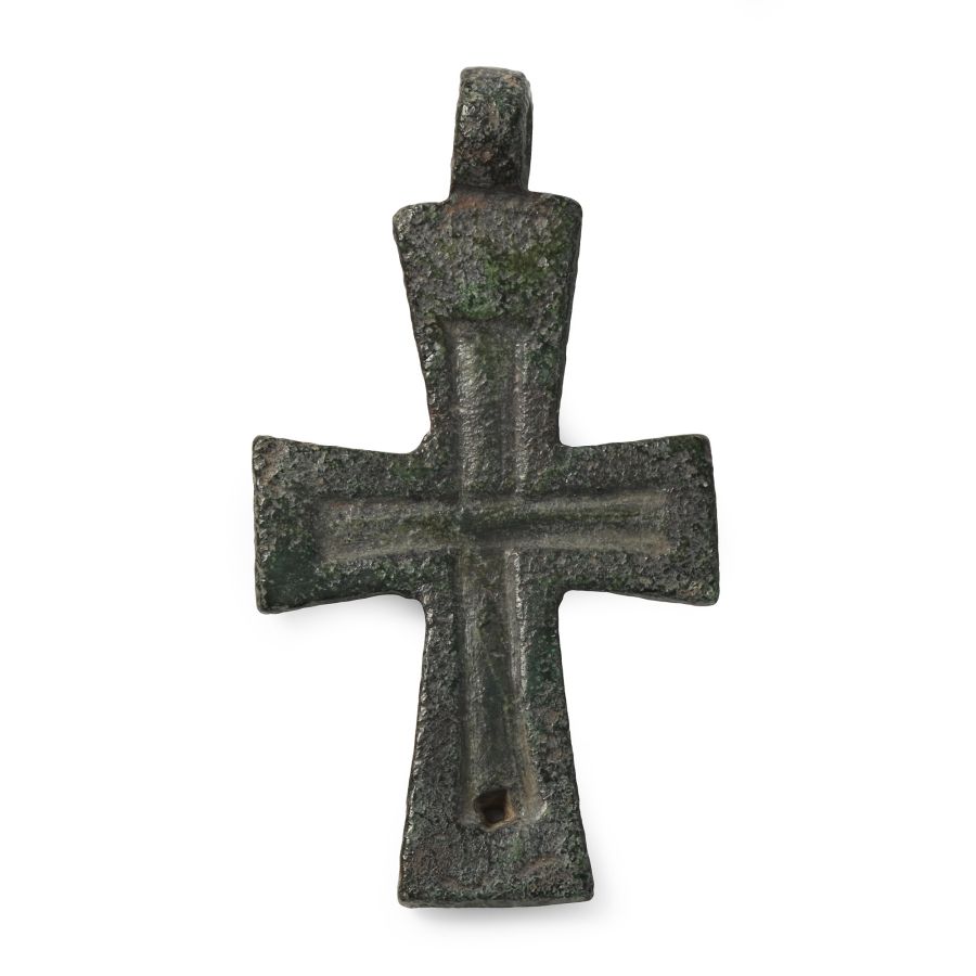 Byzantine Bronze Pendant Cross