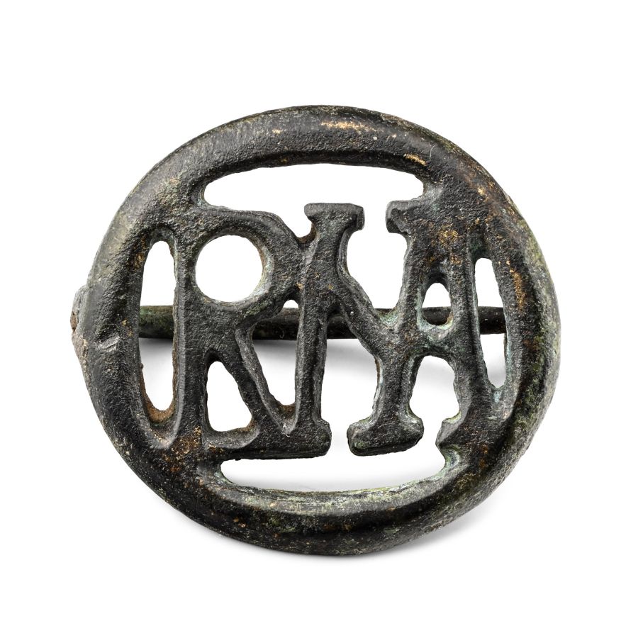 Roman Bronze ROMA Brooch