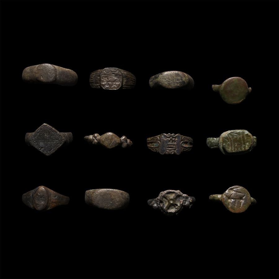 Roman to Post Medieval Bronze Ring Collection