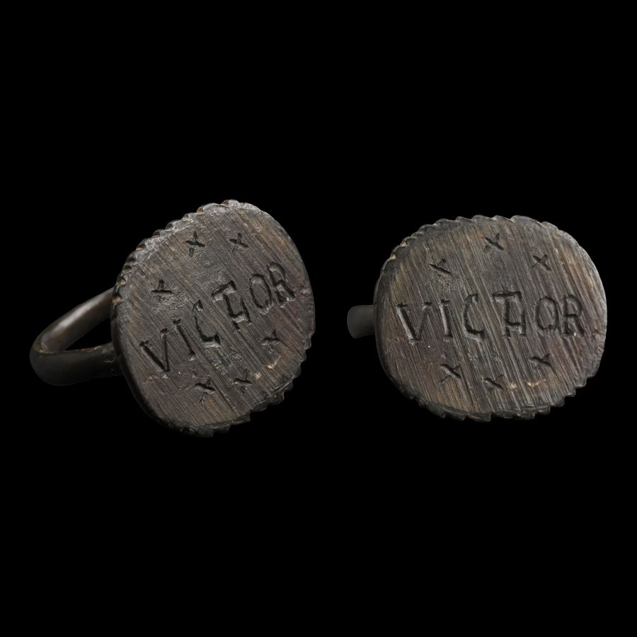 Bronze Ring with VICTOR