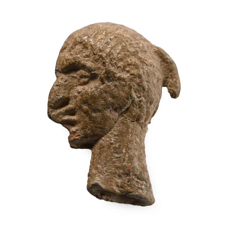 Byzantine Lead Pilgrim's Head Holy Water Ampulla