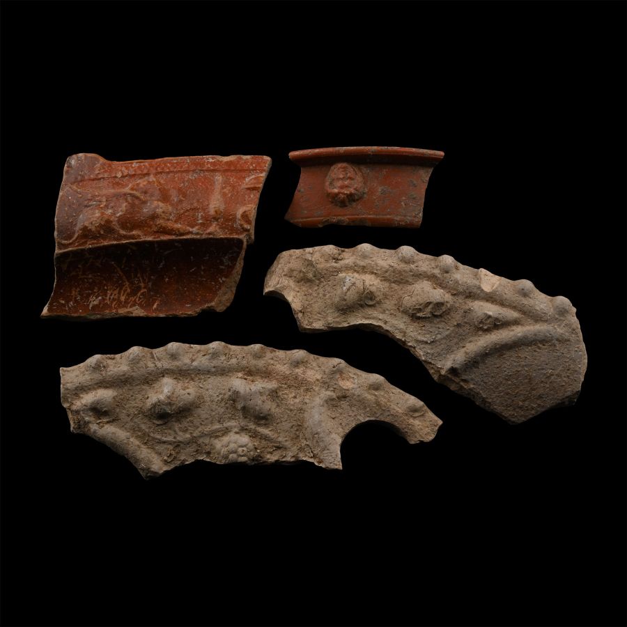 Roman Decorated Terracotta Fragment Collection