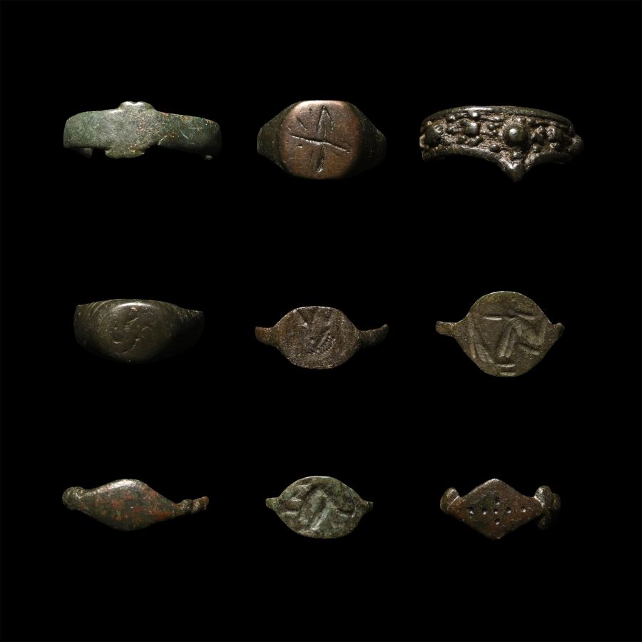 Roman to Medieval Bronze Ring Collection