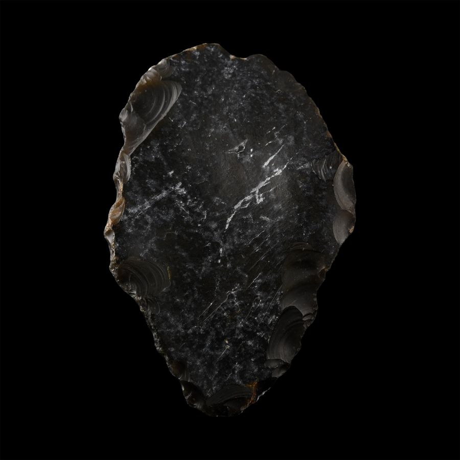 Stone Age Homo Heidelbergensis Flint Handaxe from Happisburgh