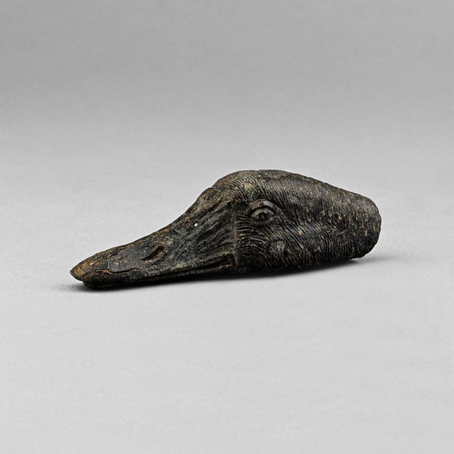 Greek Bronze Duck's Head