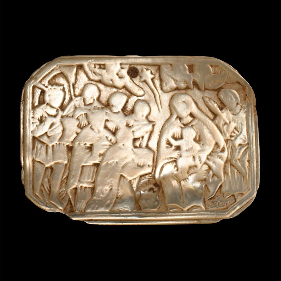 Post Byzantine Adoration of the Magi Shell Plaque