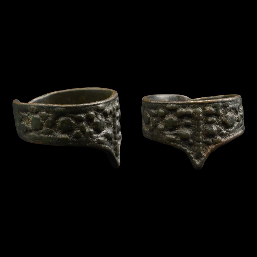 Post Medieval Bronze Archer's Thumb Ring