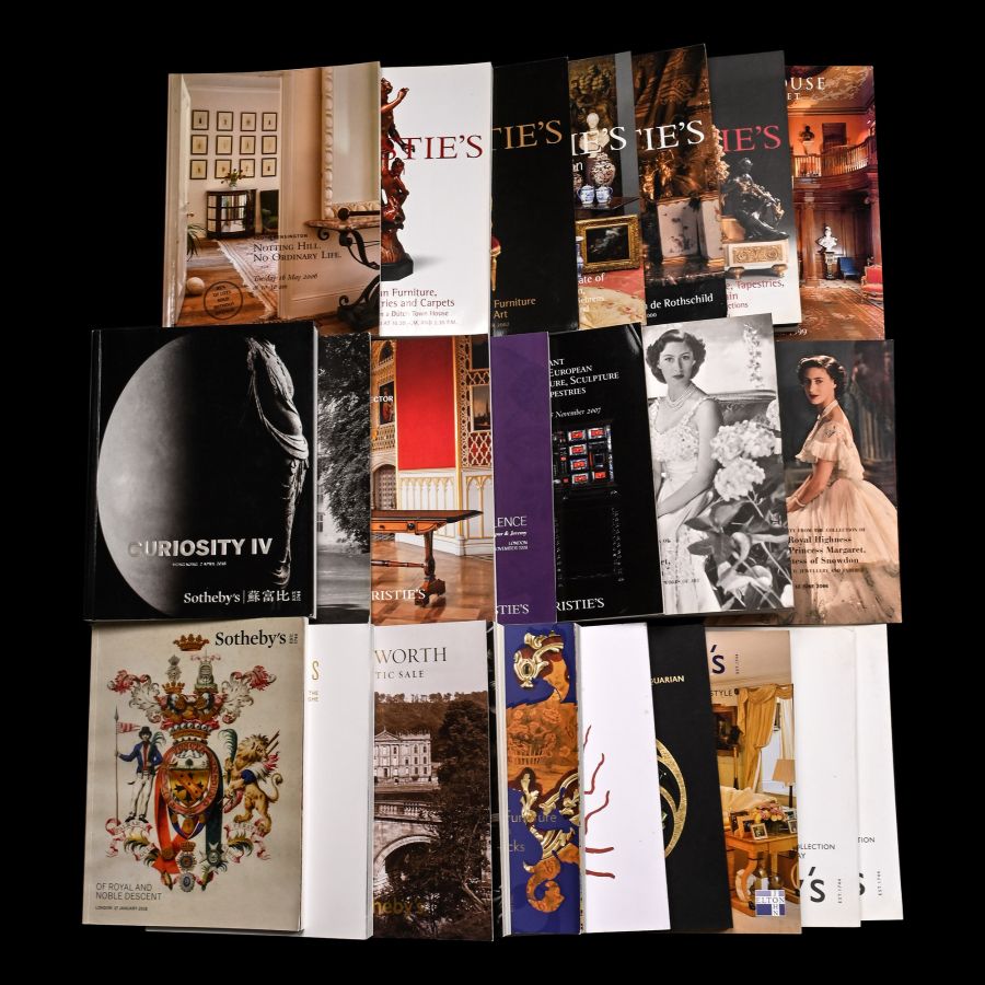 Christie's and Sotheby's American, English and European Antique and Interiors Art Auction Catalogues - 23 Titles