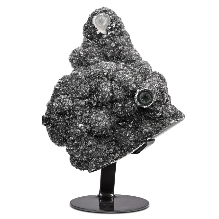 Druzy Quartz Crystal Geode Display