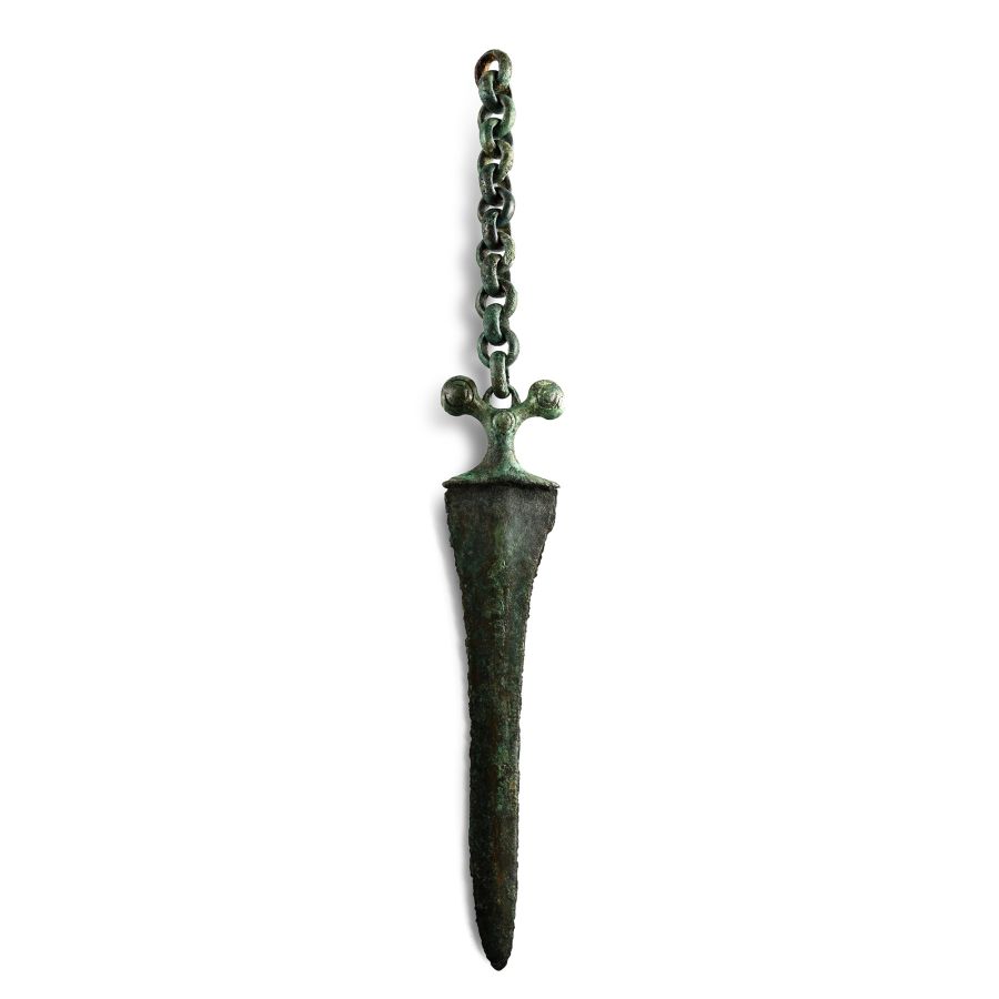 Bronze Age Ceremonial Dagger with Chain Attachment