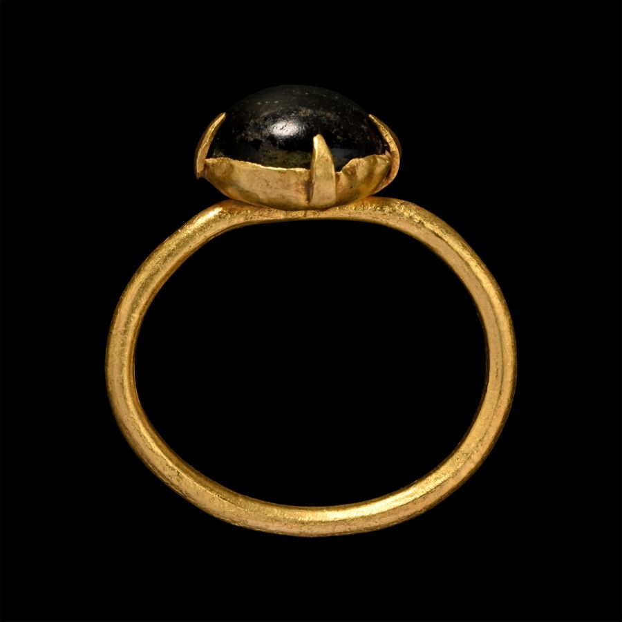 Medieval Gold Ring with Cabochon
