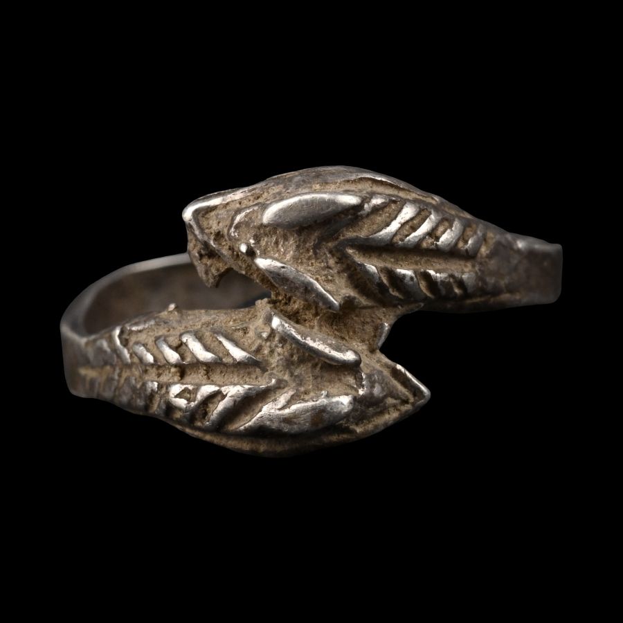 Greek Silver Ring with Hydra Heads