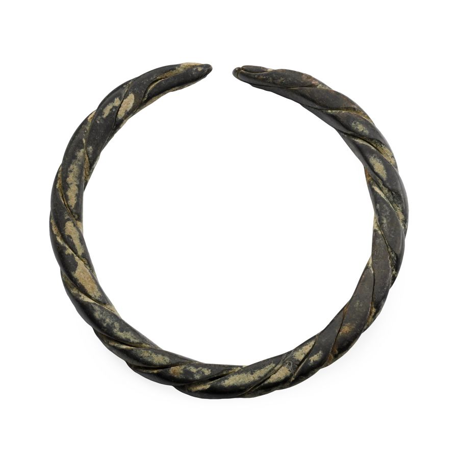 Viking Age Bronze Twisted Bar Bracelet