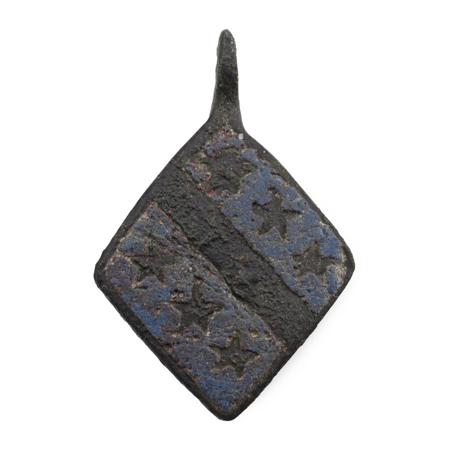Medieval Kight's Enamelled Bronze Horse Harness Pendant