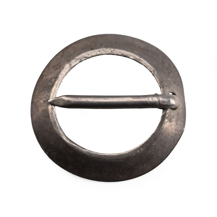 Medieval Silver Ring Brooch