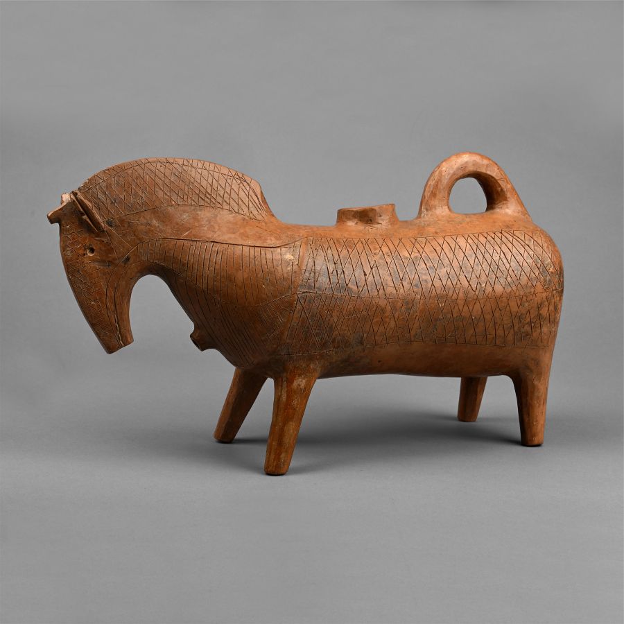 Amlash Terracotta Horse Rhyton