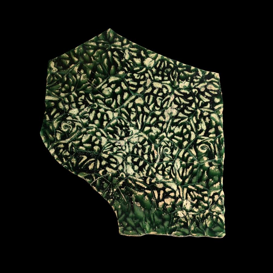 Large Roman Green Mosaic Glass Fragment