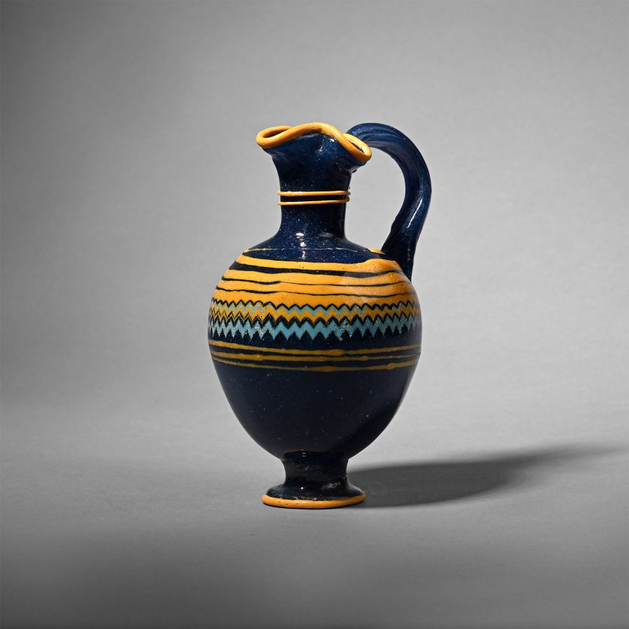 'The Cyrus Collection' Greek Core-Formed Glass Oinochoe