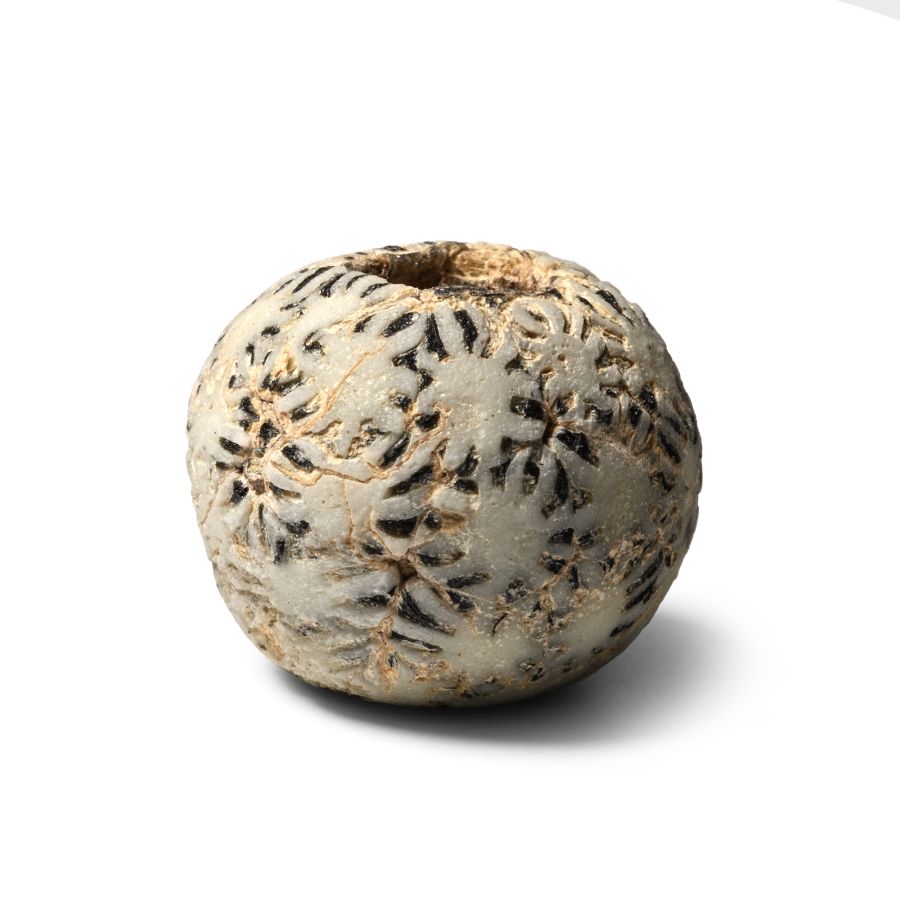 Roman Glass Bead with Millefiore Stars